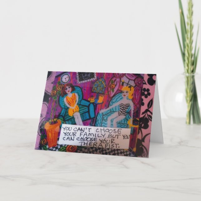 CARTE LA SALUTATION CARD-YOU NE PEUT PAS CHOISIR VOTRE (Devant)