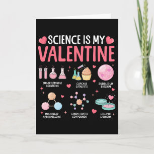 Carte La science est ma Saint-Valentin tige amour chimie