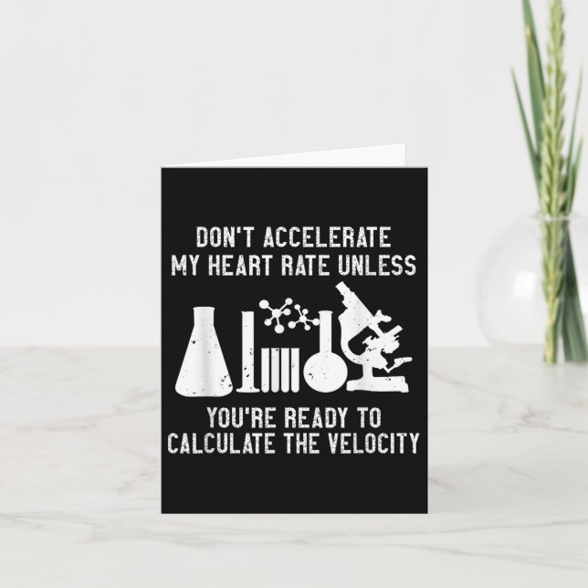 Carte La science physique n'accélère pas mon rythme card (Devant)