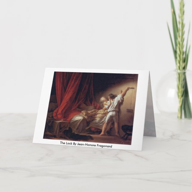 Carte La serrure par Jean-Honore Fragonard (Devant)