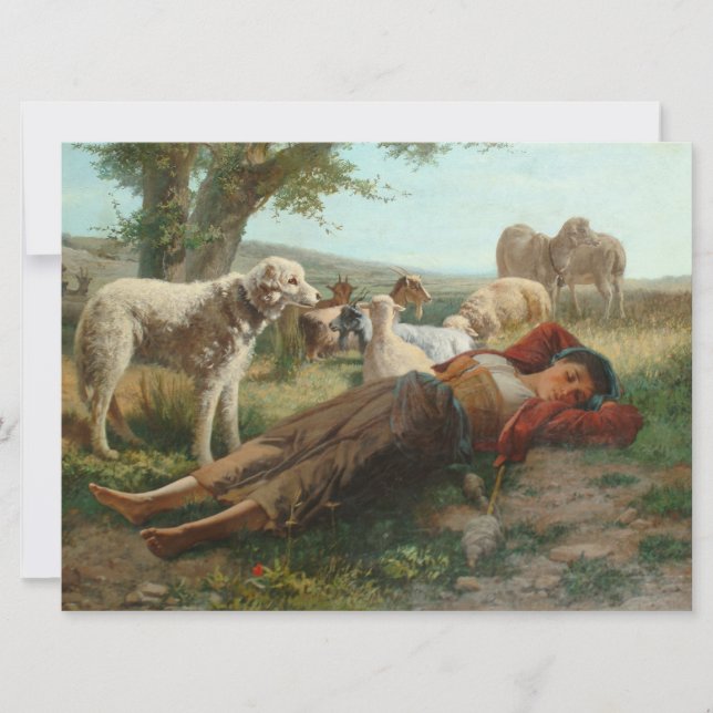 Carte La Siesta de la Goatherder Girl (par Carlo Ademoll (Devant)