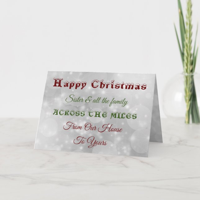 Carte La Soeur de Noël et toute la famille de l'autre cô (Devant)