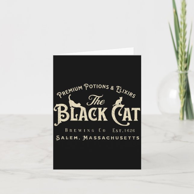 Carte La sorcière de chat noir m Est 1626 Halloween Chat (Devant)