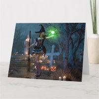 La sorcière d'Halloween dans la forêt