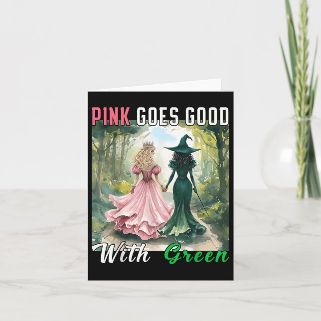 Carte La Sorcière Rose Va Bien Avec La Sorcière Hallowee (Devant)