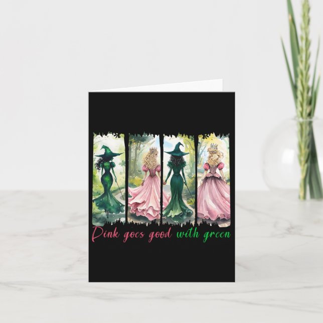 Carte La Sorcière Rose Va Bien Avec La Sorcière Hallowee (Devant)