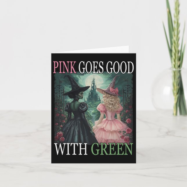 Carte La Sorcière Rose Va Bien Avec La Sorcière Hallowee (Devant)