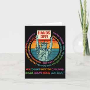 Carte La Statue De La Liberté vintage Met Fin À La Manif