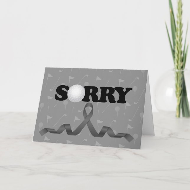 Carte La sympathie du golf désolé pour votre perte avec  (Devant)