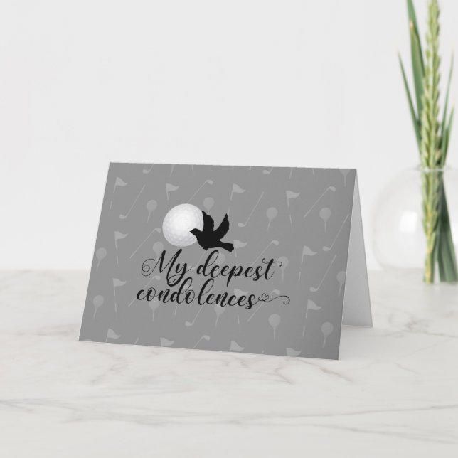 Carte La sympathie du golf pour vos condoléances de pert (Devant)