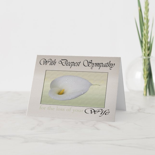 Carte La sympathie la plus profonde pour la perte de (Devant)