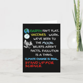 Carte La Terre n'est pas plate se tenir debout pour la s
