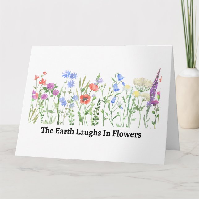 Carte La Terre rit de fleurs (Devant)