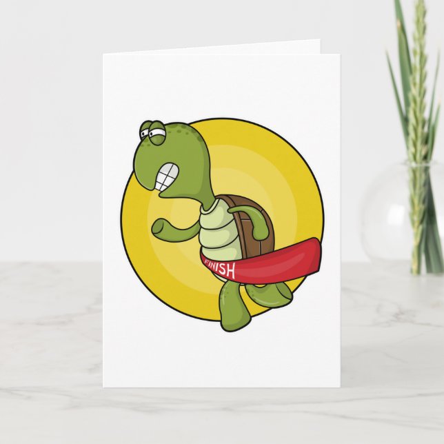 Carte La tortue coureur au Jogging (Devant)