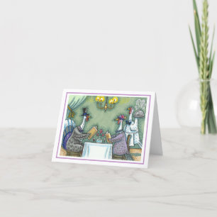 Carte LA TURQUIE FINE DÎNER, MERCI OISEAU HUMOUR Blank