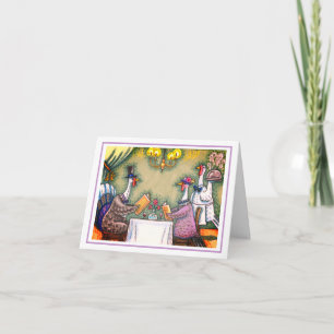 Carte LA TURQUIE FINE DÎNER, MERCI OISEAU HUMOUR Blank