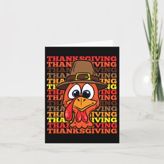 Carte La Turquie stupide face Thanksgiving Day Funny Bir (Devant)