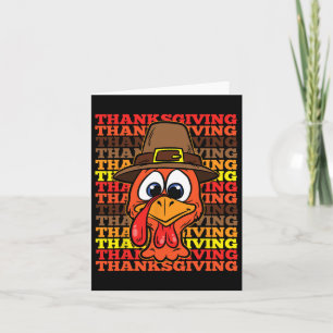 Carte La Turquie stupide face Thanksgiving Day Funny Bir