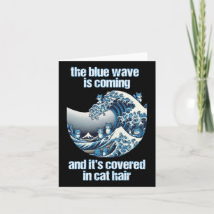 Carte La Vague Bleue Vient Couverte De Cheveux De Chat D