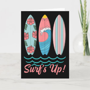 Carte La vague est belle Planche de surf mignonne Été Pl
