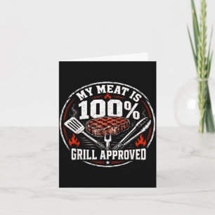 Carte La viande est approuvée à 100% pour le grill, papa