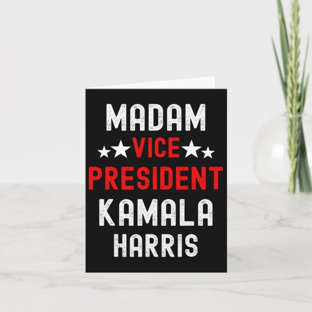 Carte La Vice-Présidente Kamala Harris Feminist Shirt. H (Devant)