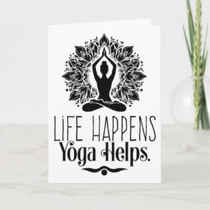Carte La vie arrive Yoga aide Motivation mignonne Cadeau