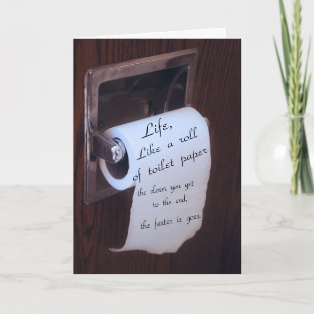 Carte La vie, comme un rouleau de papier hygiénique (Devant)