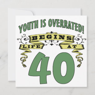 Carte La vie commence à 40e anniversaire