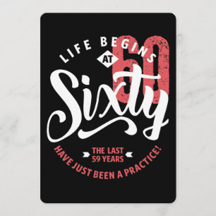 Carte La vie commence à 60 ans 60e anniversaire
