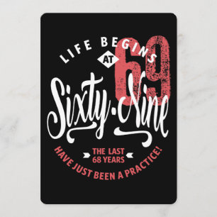 Carte La vie commence à 69 ans 69e anniversaire