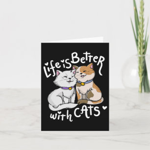Carte La vie de amateur de chats à la Saint-Valentin est