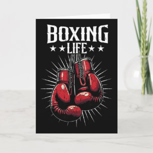 Carte La vie de boxe Amoureux de kickboxing Kickboxeur P