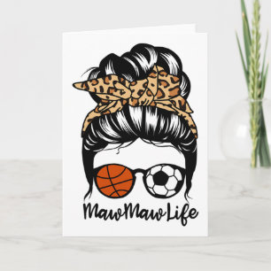 Carte La vie de Mawmaw avec des cheveux en chignon désor