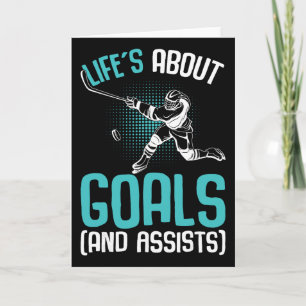 Carte La vie est à propos des objectifs Joueur de hockey