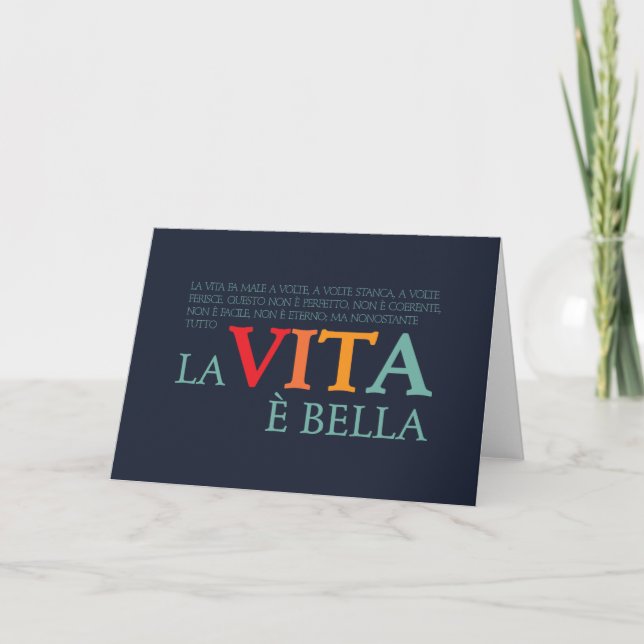 Carte La vie est belle (Devant)
