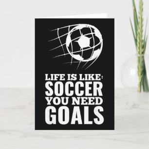 Carte La vie est comme le football vous avez besoin d'ob