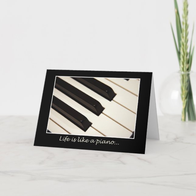 Carte La vie est comme un piano (Devant)