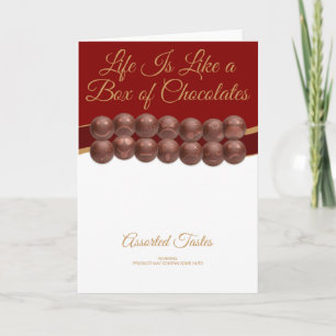 Carte La vie est comme une boîte de chocolats