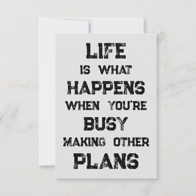 Carte La Vie Est... Devis motivationnel drôle (Devant)