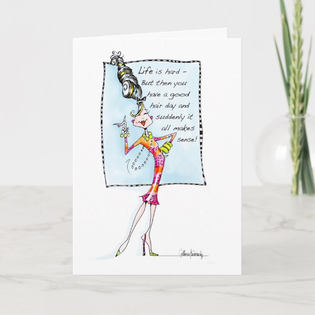 Carte La vie est dure, alors vous avez une bonne journée (Devant)