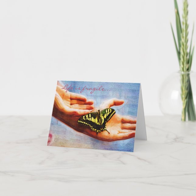 Carte La vie est fragile (Devant)