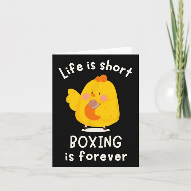 Carte La Vie Est La Boxe Courte Est Une Motivation Forma (Devant)