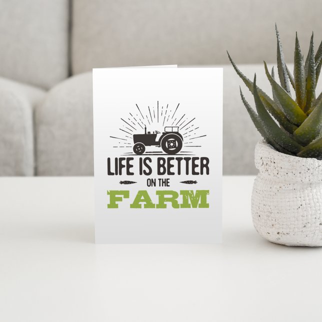 Carte La Vie Est Meilleure À La Ferme (Créateur téléchargé)