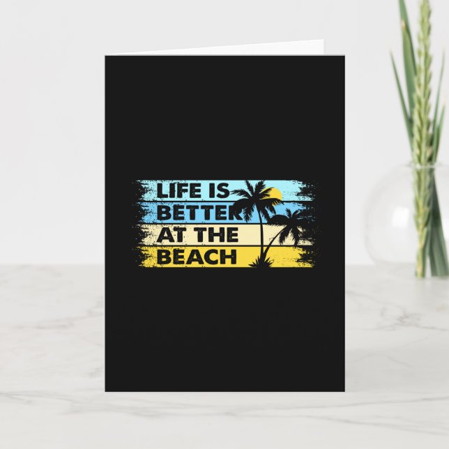 Carte La vie est meilleure à la plage (Devant)