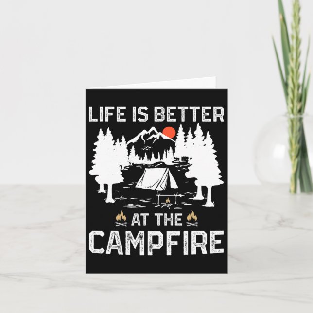 Carte La Vie Est Meilleure Au Camping De Camping Forest  (Devant)