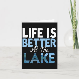 Carte La Vie Est Meilleure Au Lac Bateau De Pêche
