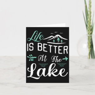 Carte La Vie Est Meilleure Au Lac Pontoon Voilier Et