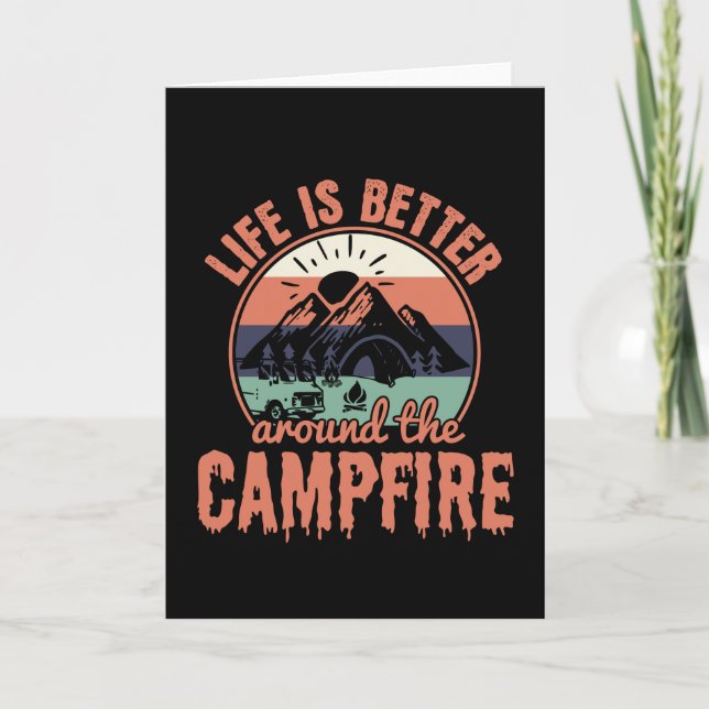 Carte La vie est meilleure autour du Campfire Camping Ca (Devant)