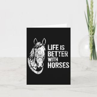 Carte La Vie Est Meilleure Avec Les Chevaux Drôle Cheval